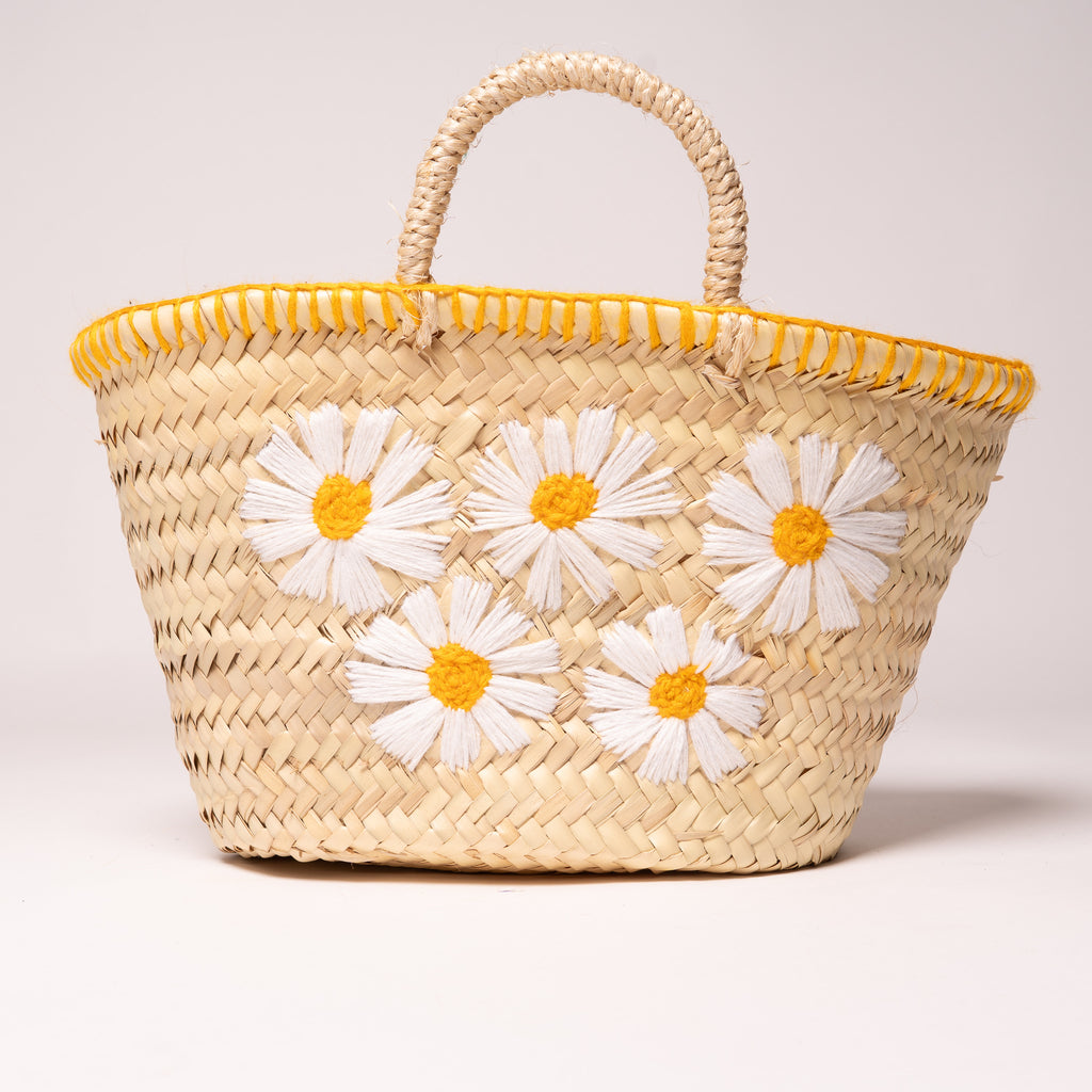 Cesta Mimbre Margaritas