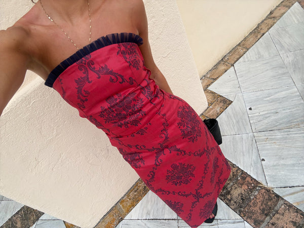 Falda Estampada Roja
