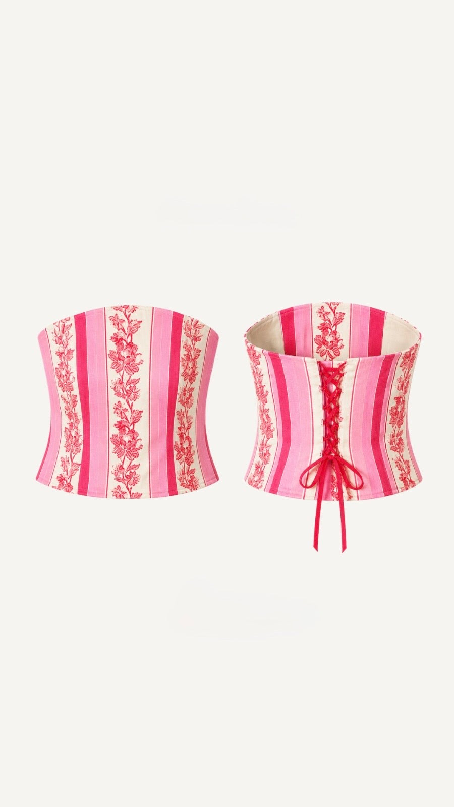 Corsé Estampado Rosa