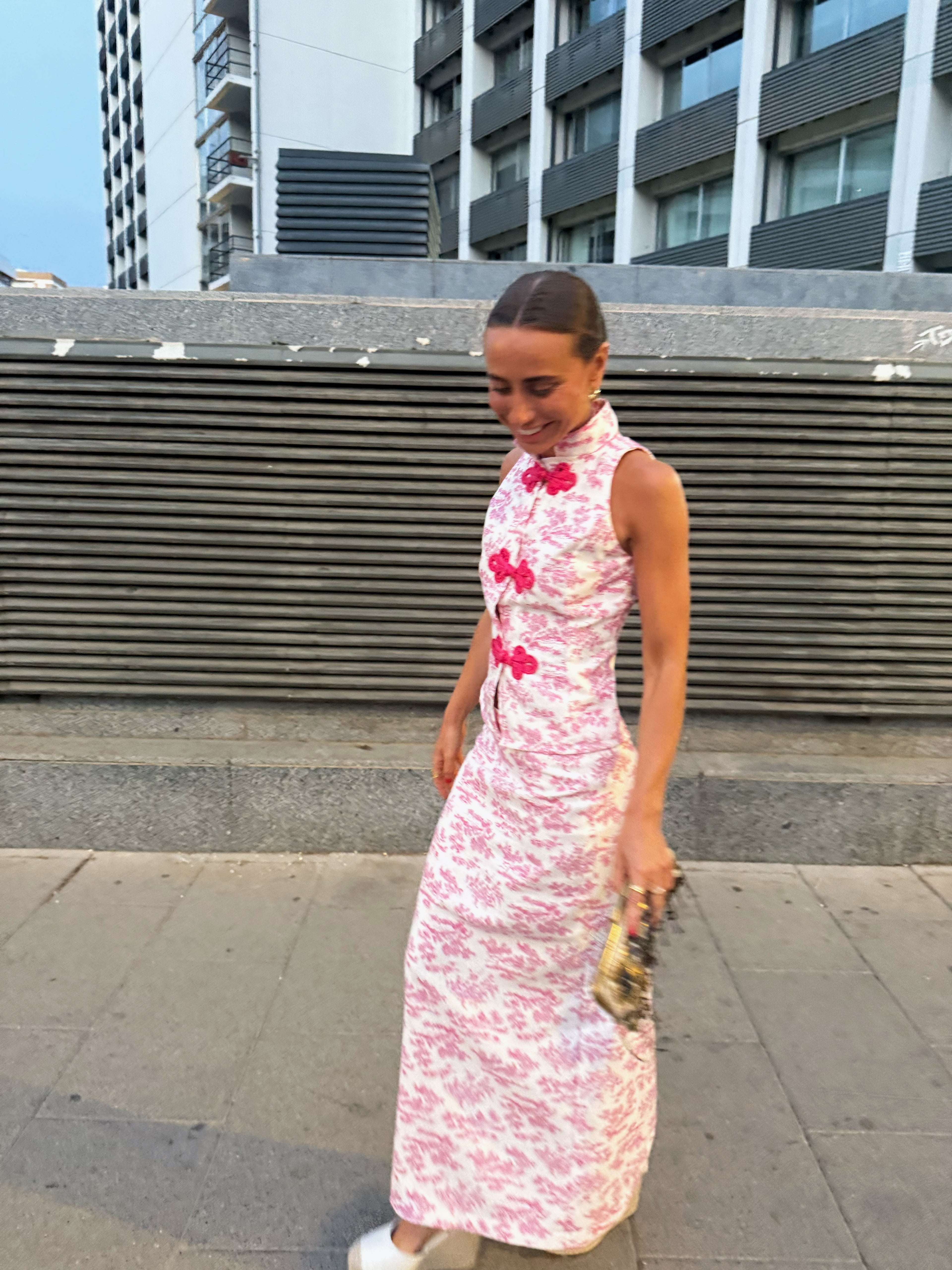 Falda Estampada Rosa