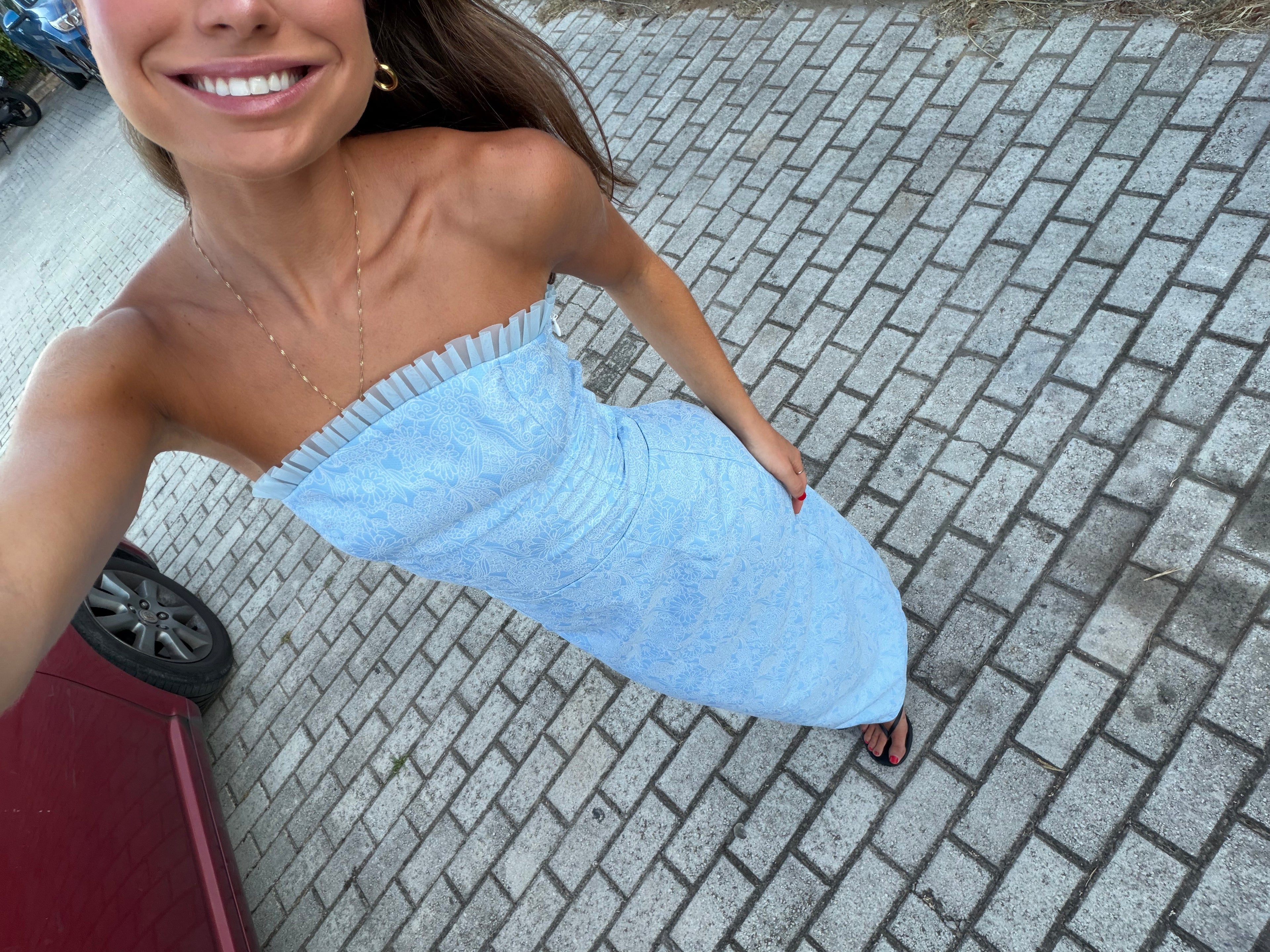 Falda Estampada Azul