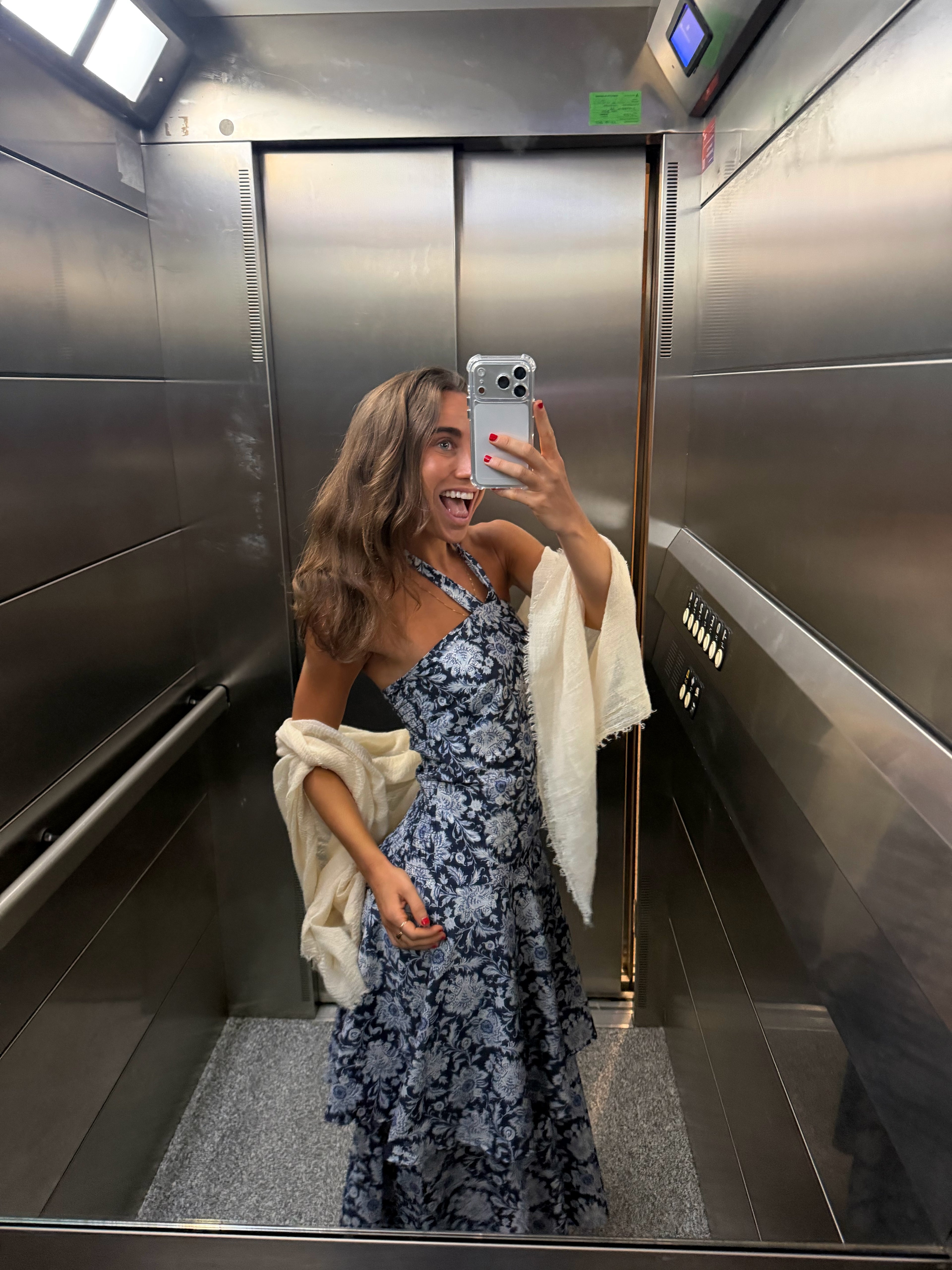 Vestido Estampado Azul