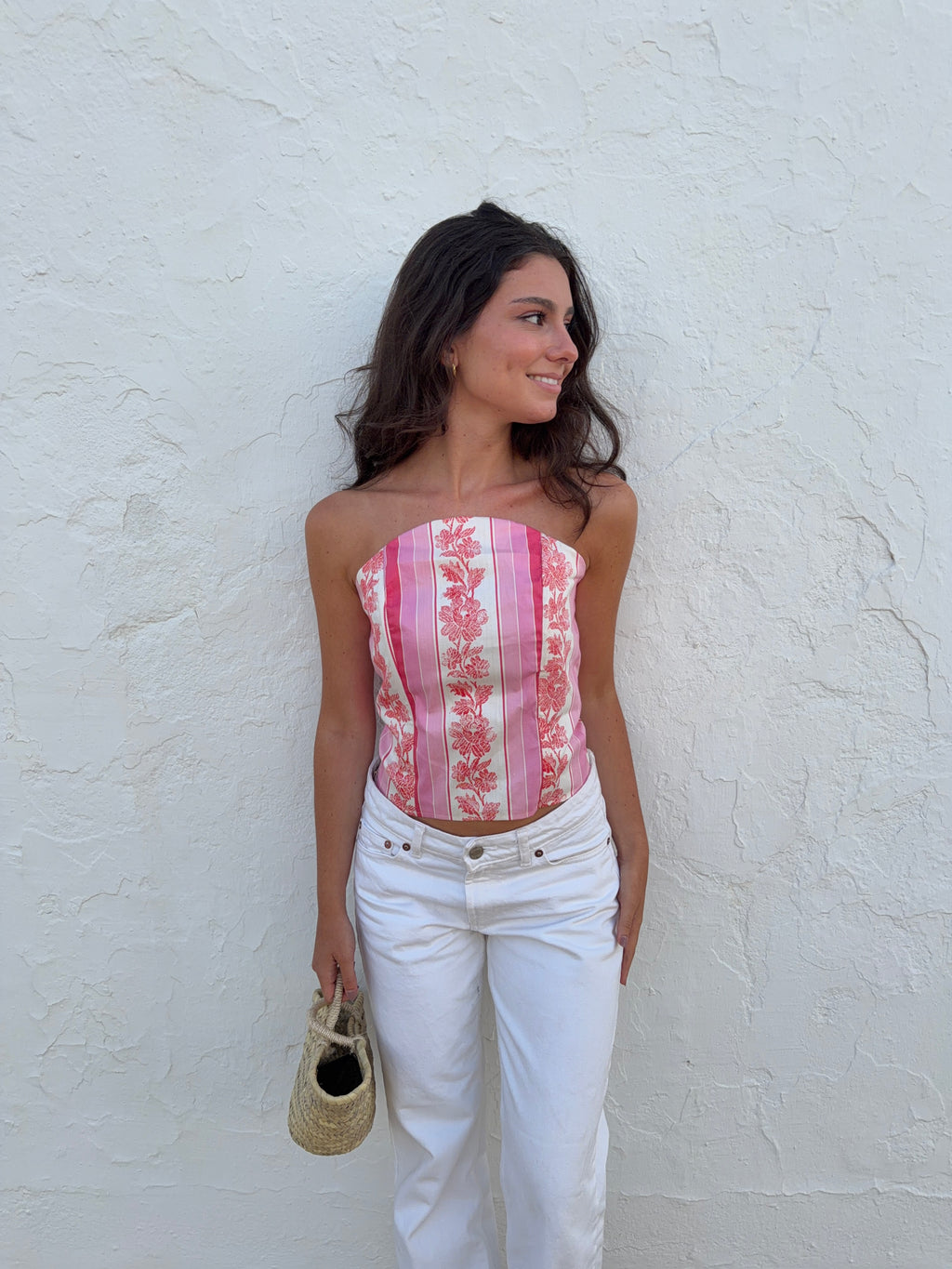 Corsé Estampado Rosa