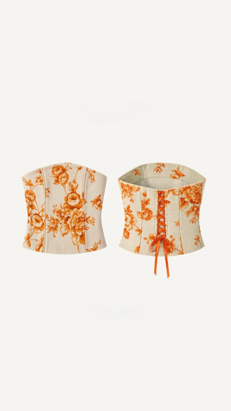 Corsé Estampado Naranja
