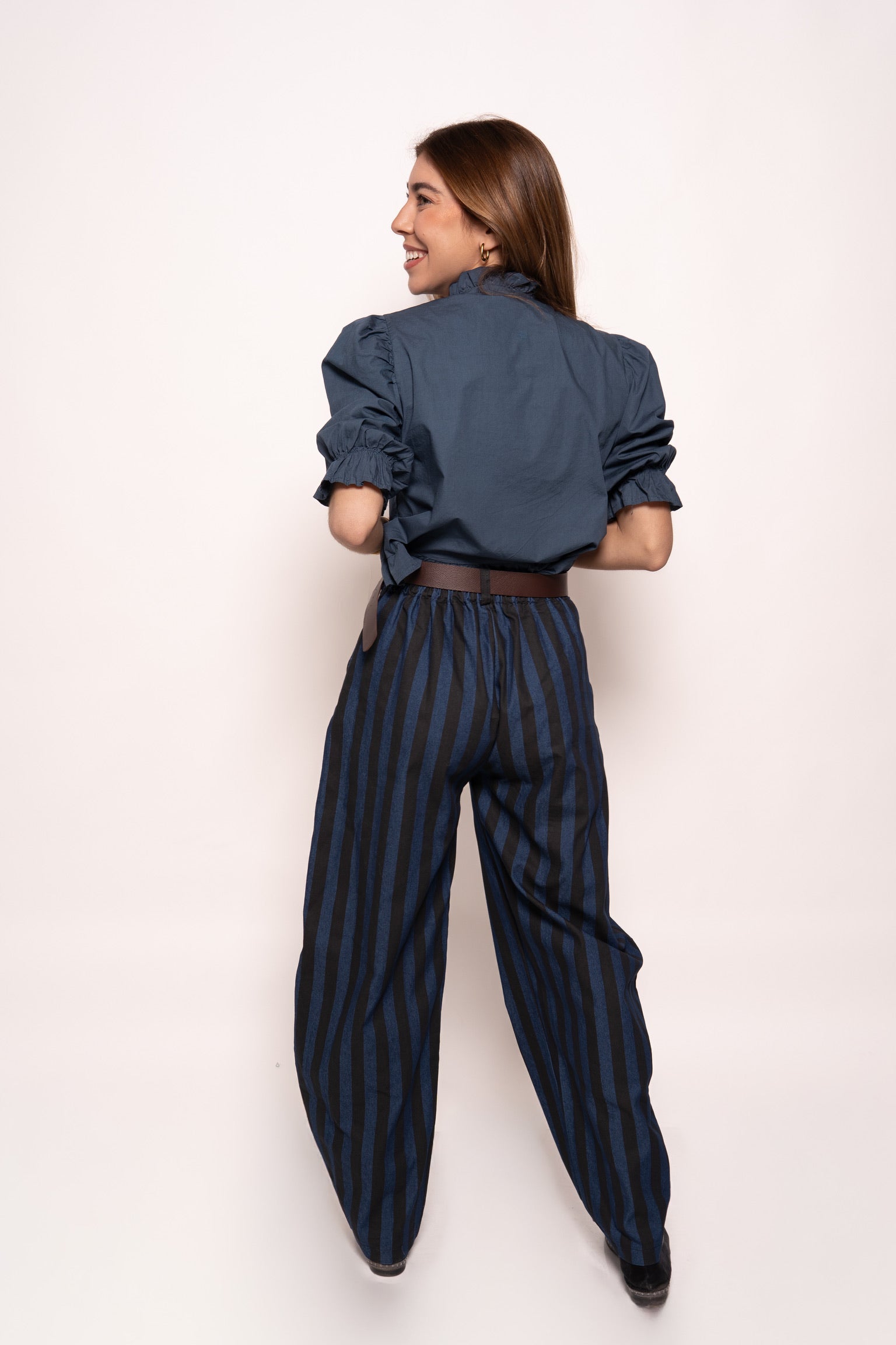 Pantalón rayas bicolor