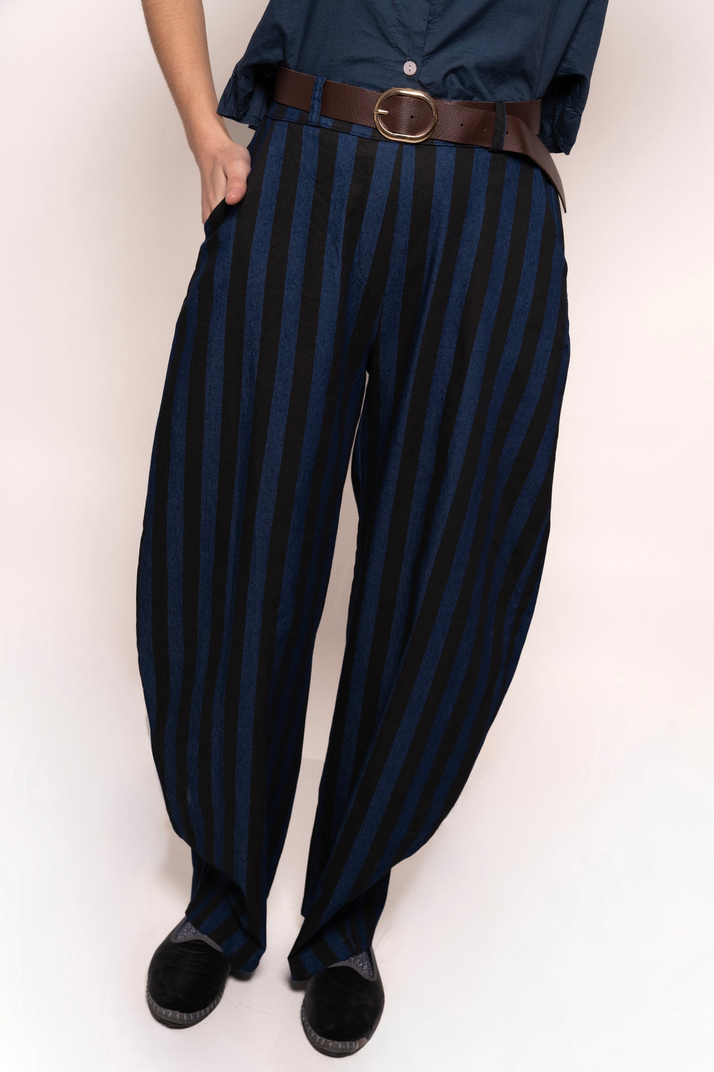 Pantalón rayas bicolor