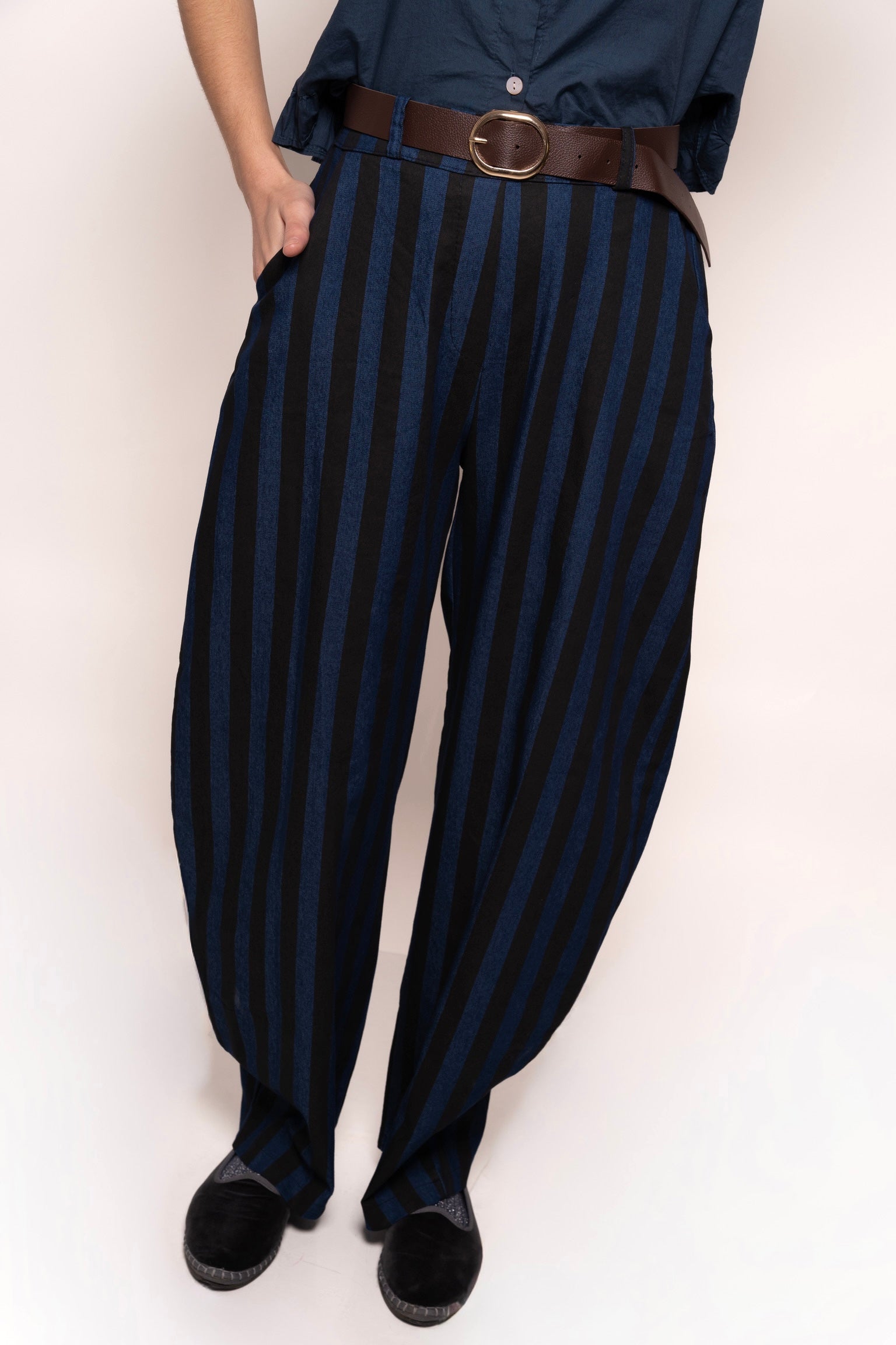 Pantalón rayas bicolor