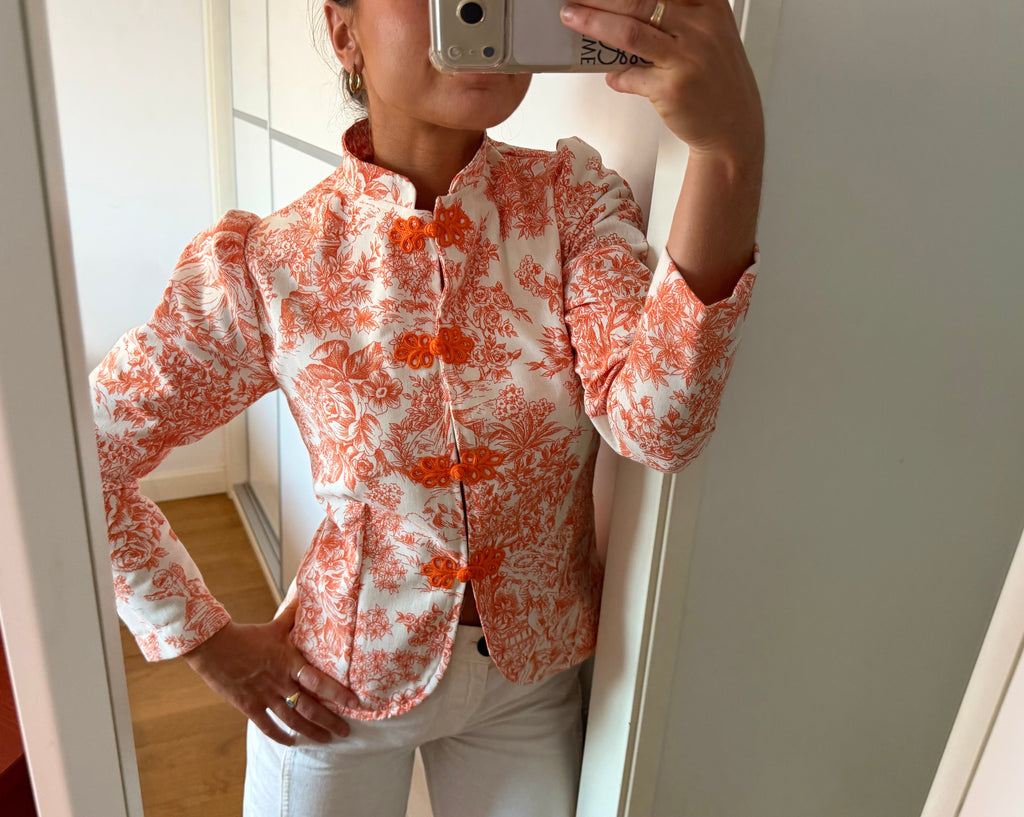 Chaqueta Estampada Naranja