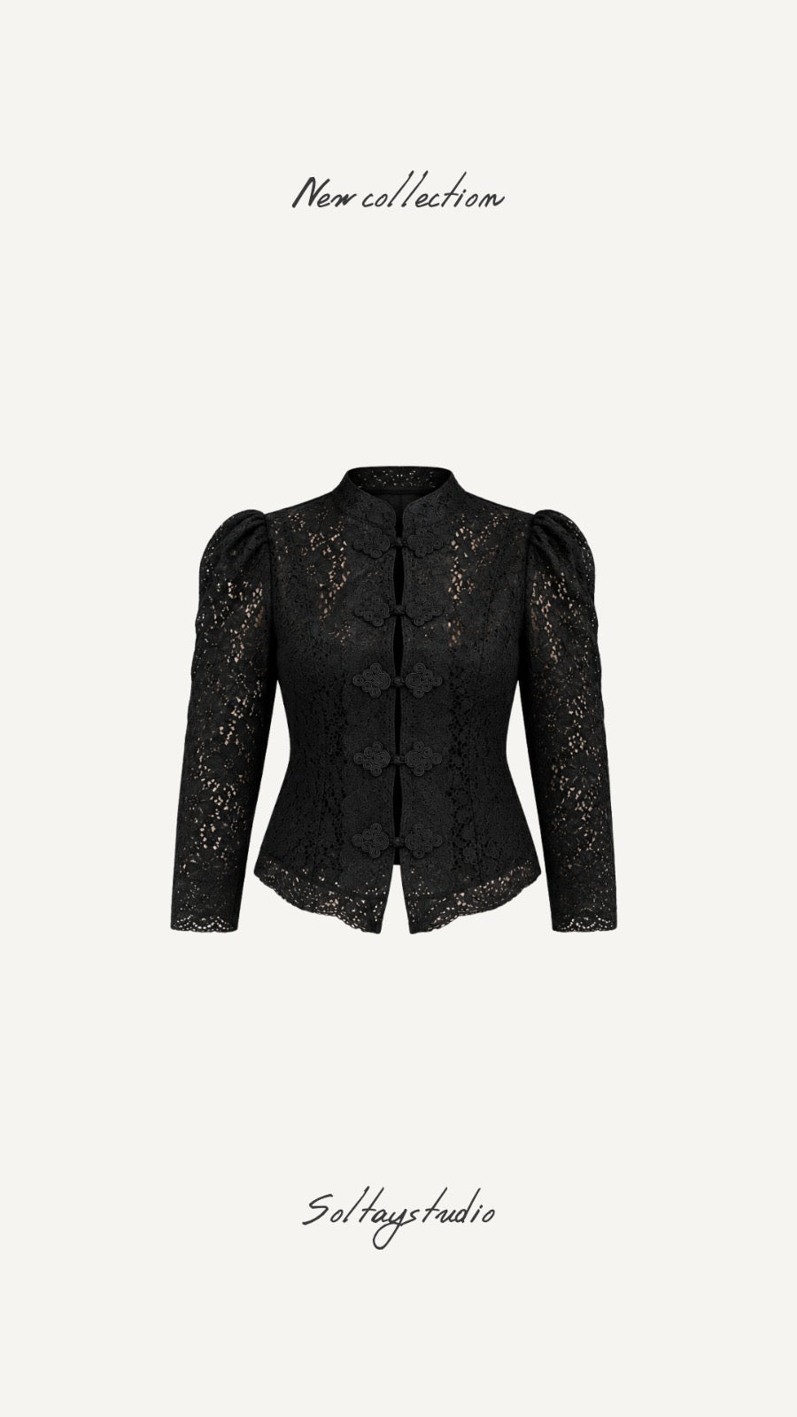 Chaqueta Encaje Negra