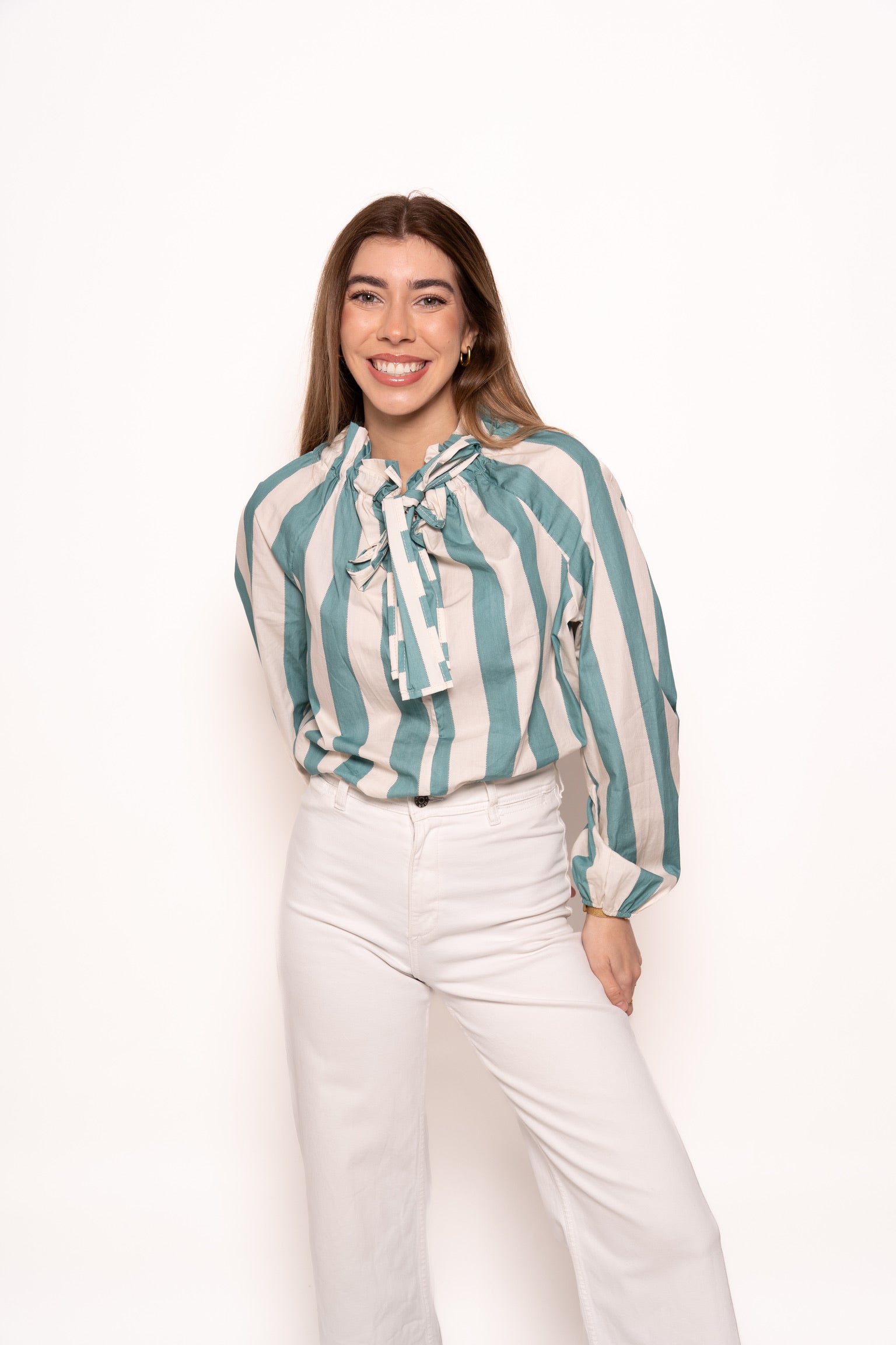 Blusa Rayas Azul