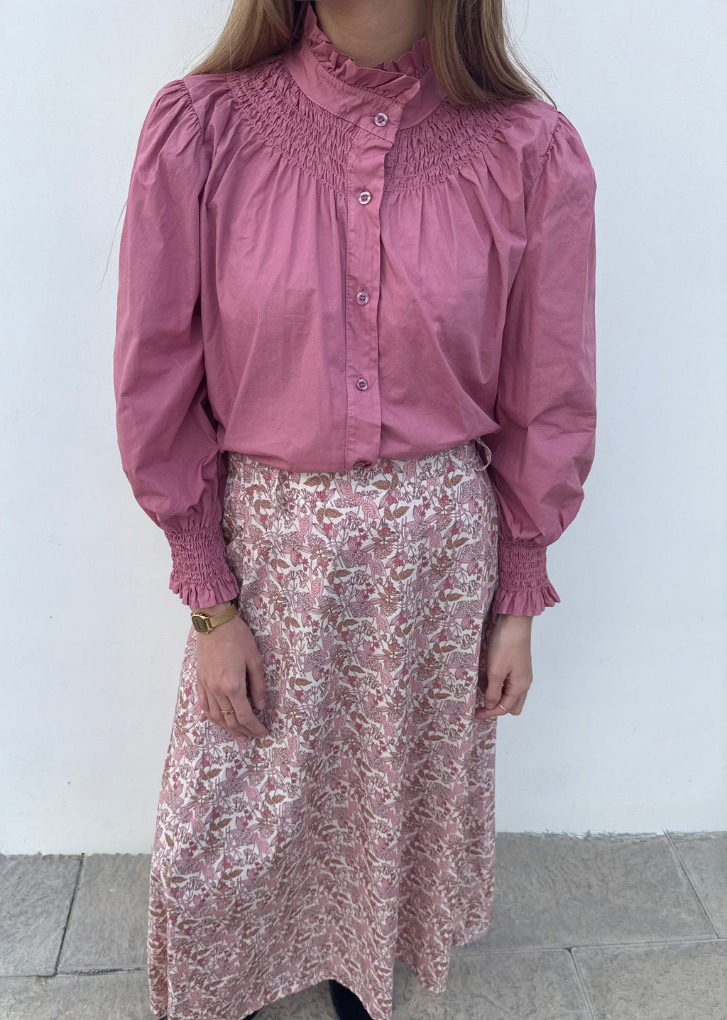 Blusa Rosa Cuello