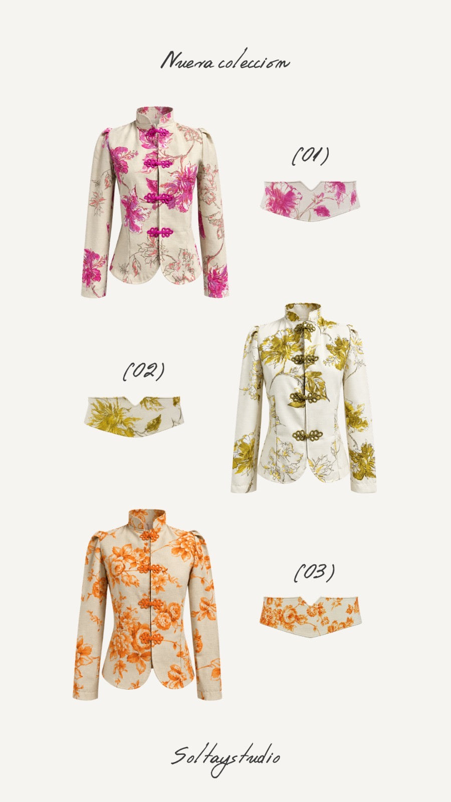 Chaqueta Estampada Naranja