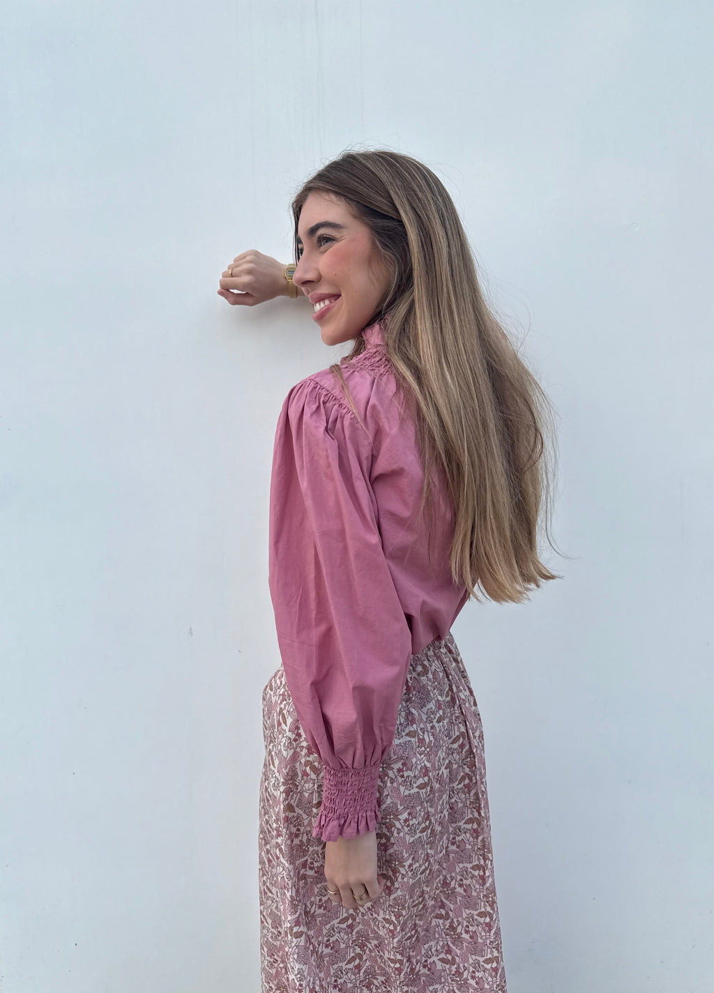 Blusa Rosa Cuello