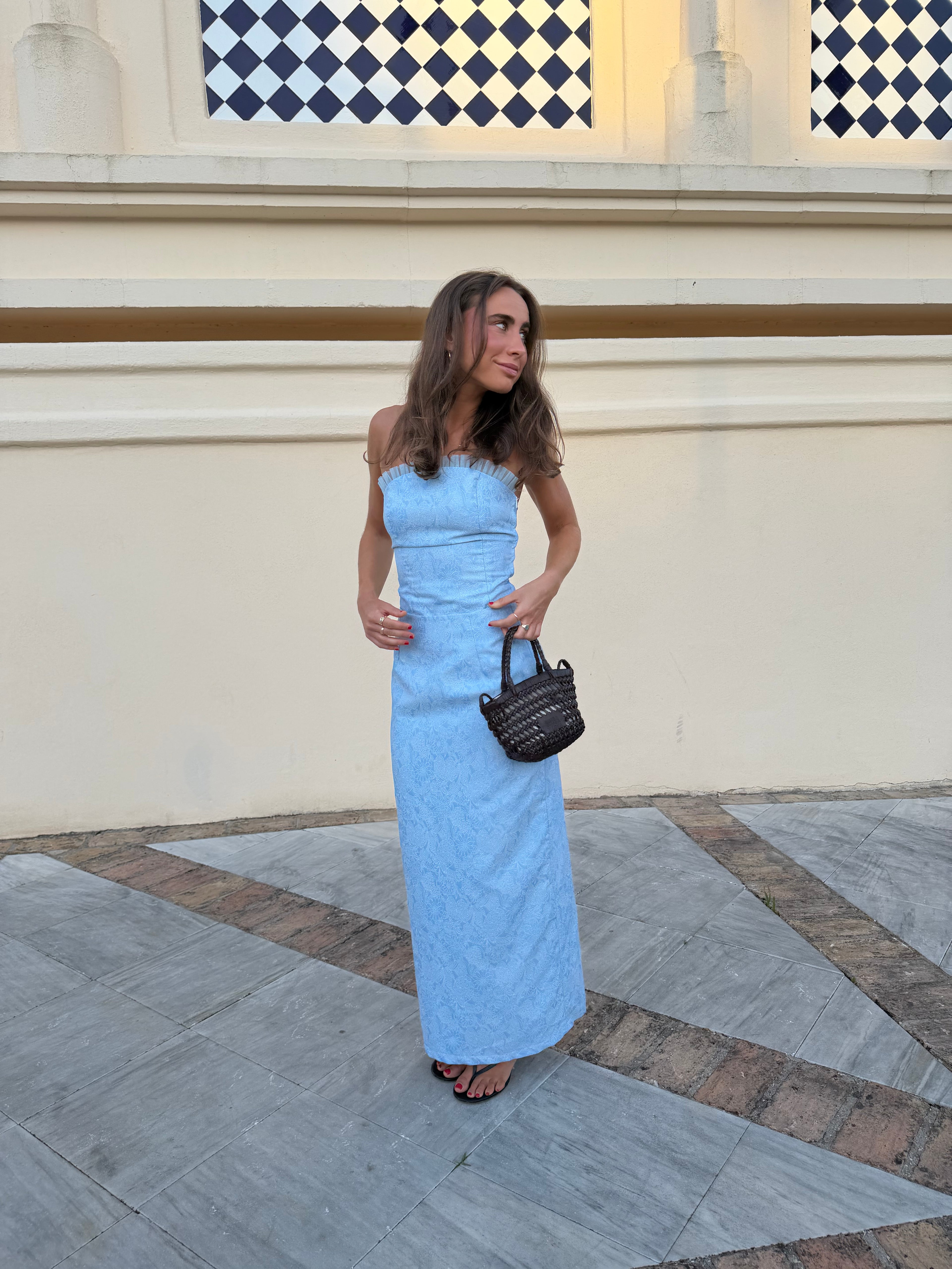 Falda Estampada Azul