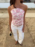 Corsé Estampado Rosa