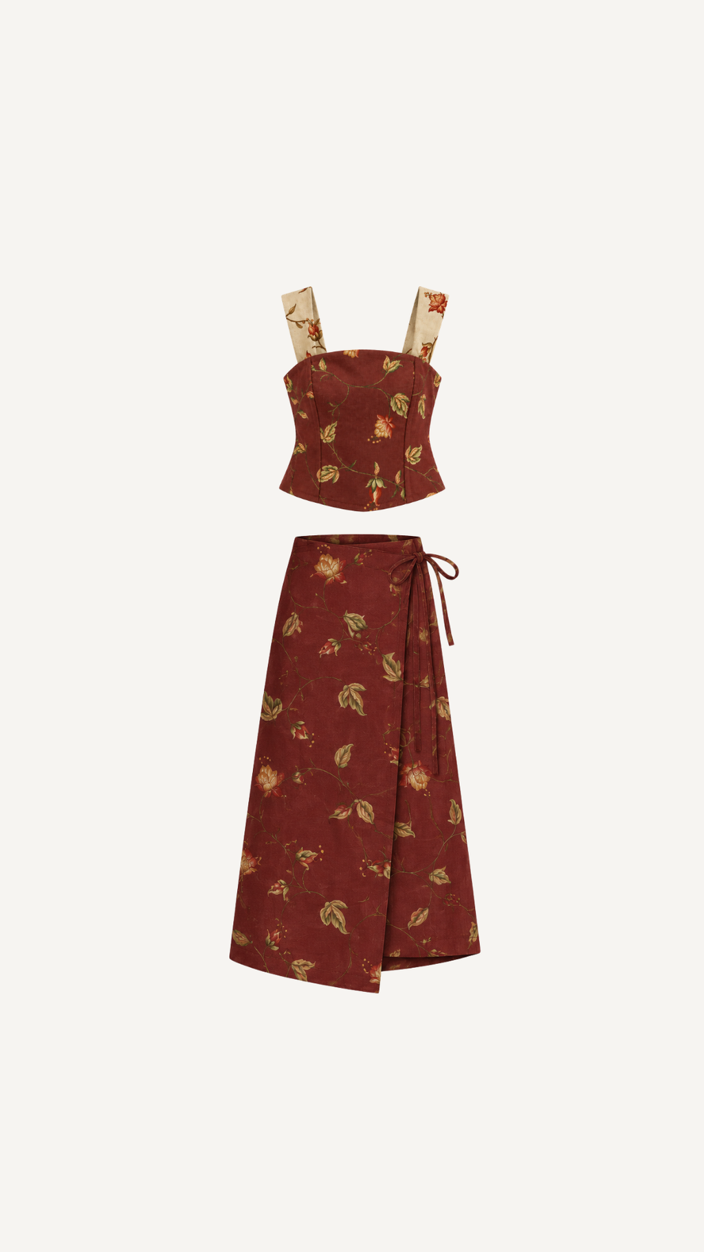 Falda Estampada Granate