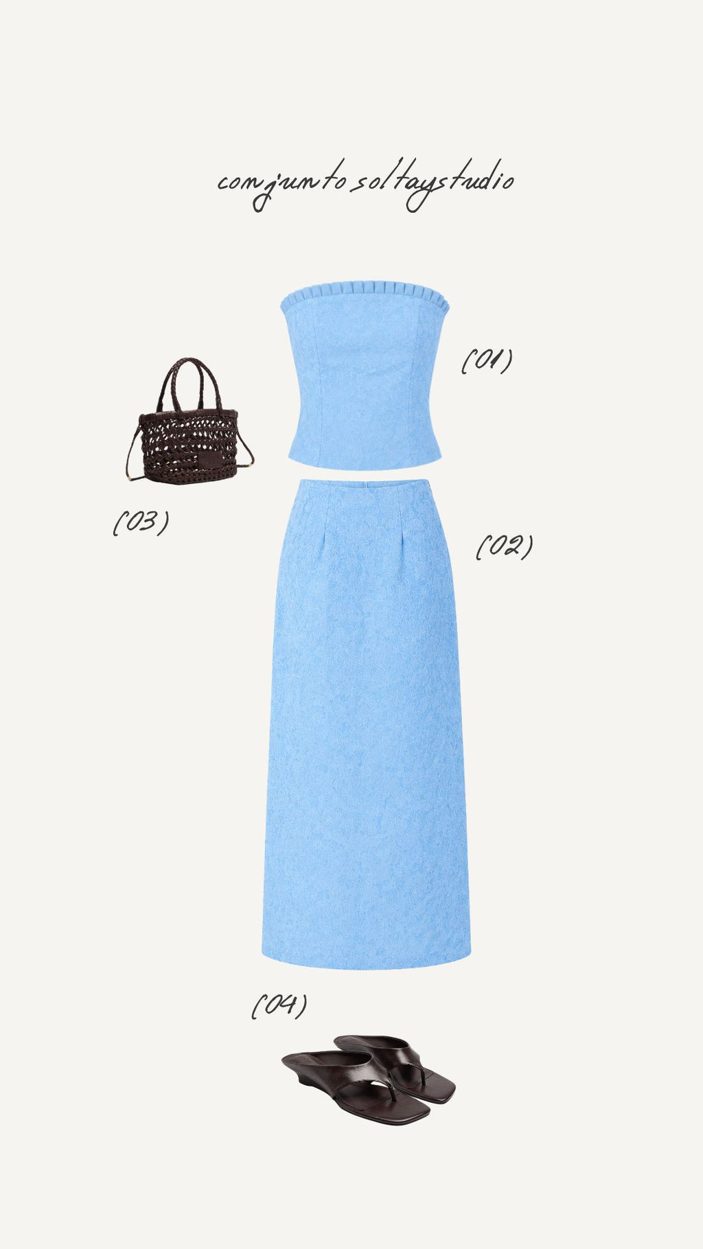Falda Estampada Azul
