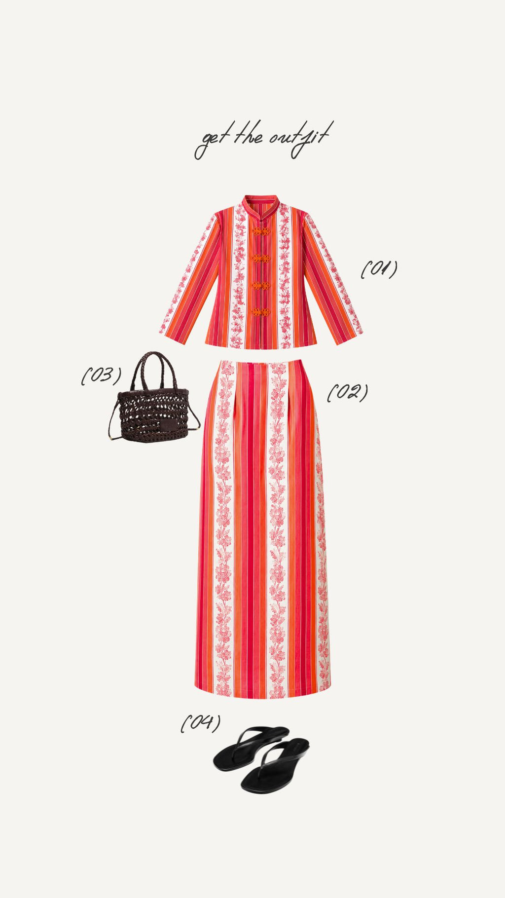 Falda Estampada Naranja
