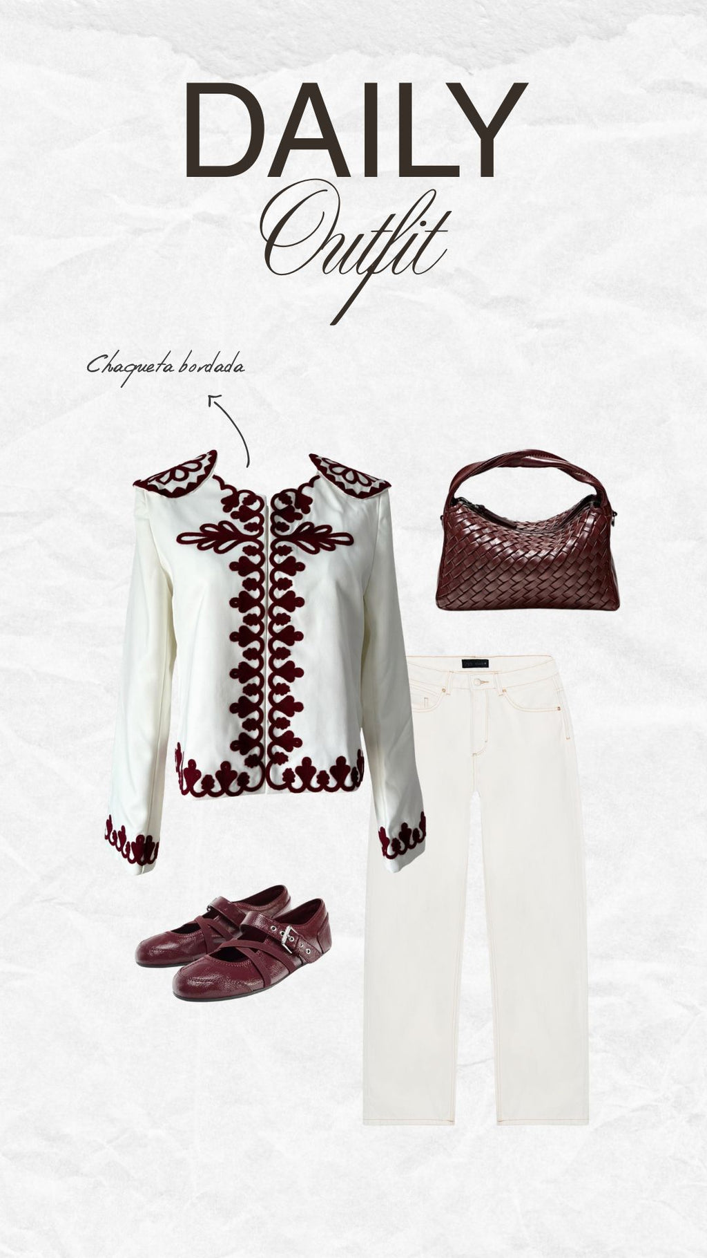 Chaqueta Bordada Blanca