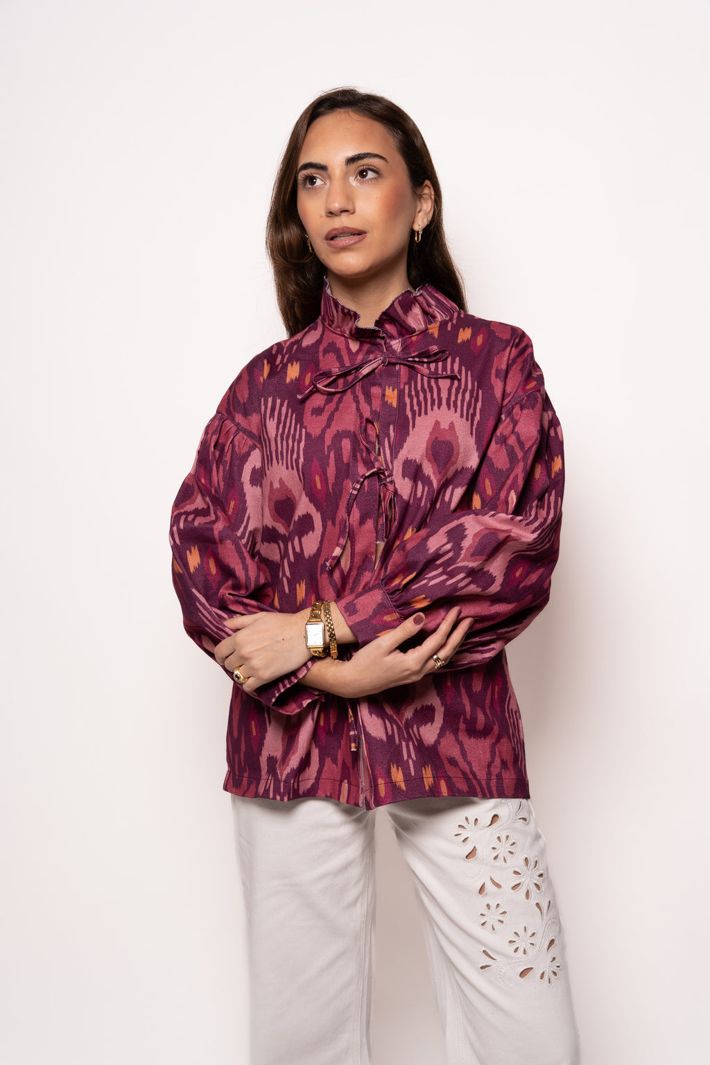 Chaqueta/camisa estampada