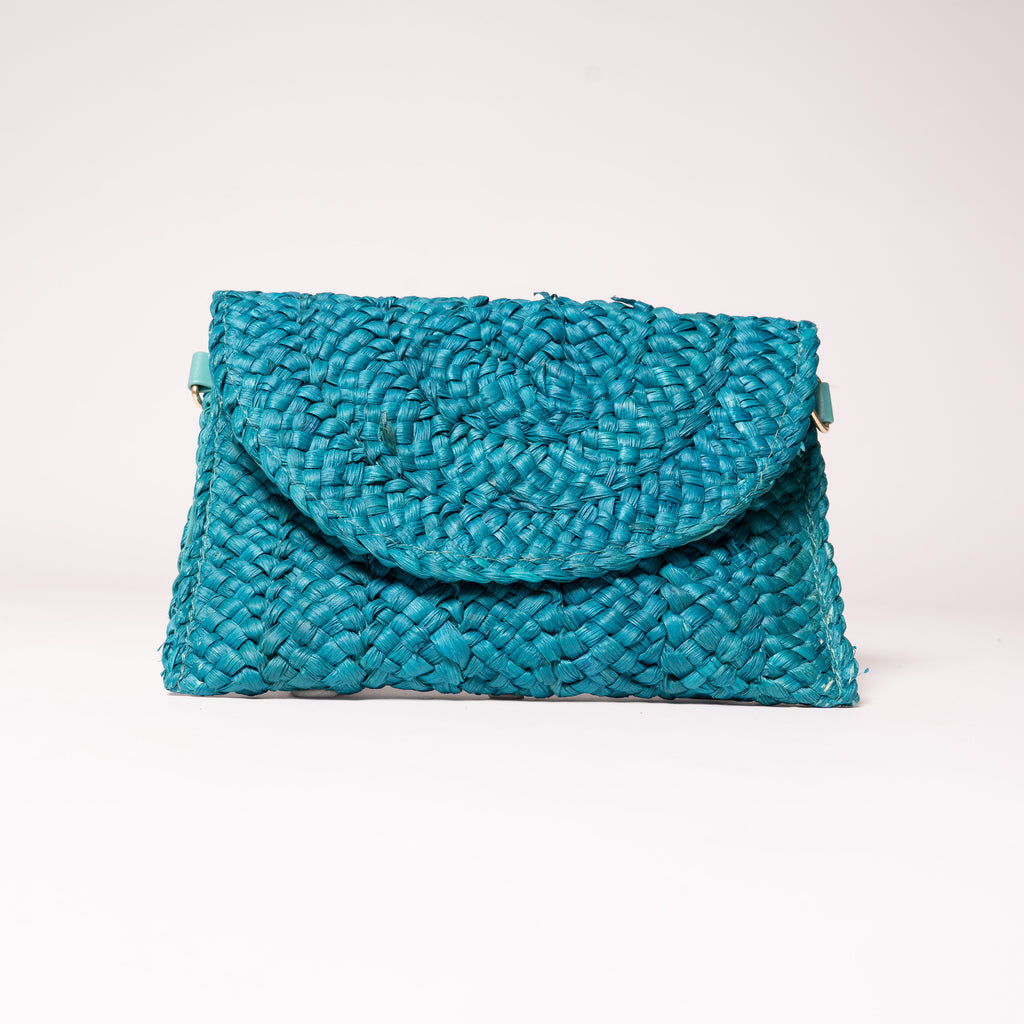 Cartera Rafia Azul